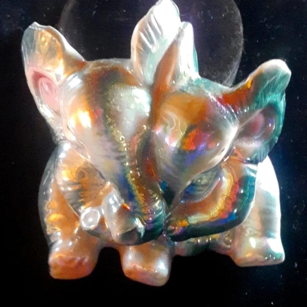 Iridescent Elephant Decor Piece